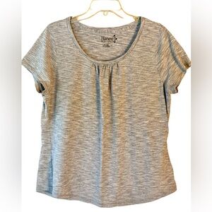 Hanes XL heathered gray scoop neck tee shirt